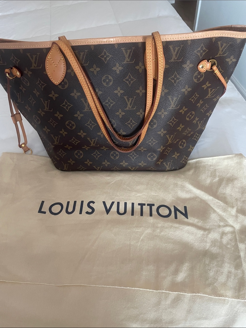 Louis Vuitton Monogram Canvas Tote in Dark Brown with Vachetta Trim